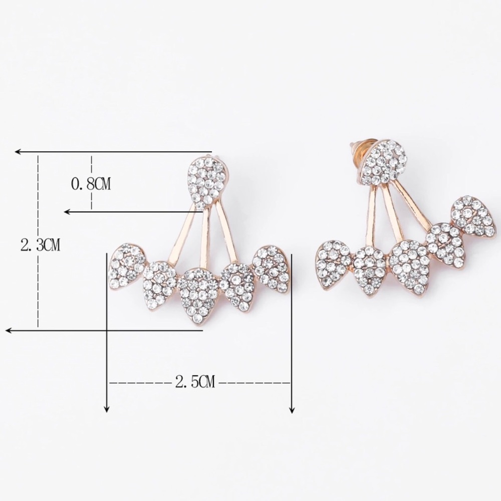 Crystal Ear Jackets Earrings - Picture 3 of 3